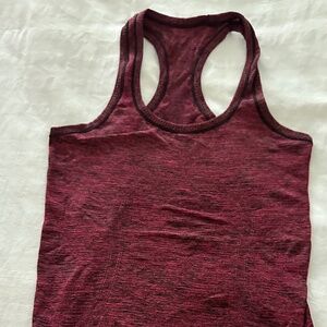 Lululemon Run Swiftly Racer back tank Heathered Maroon